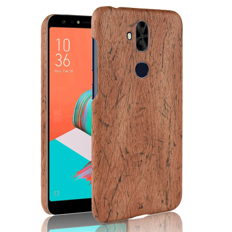 Жесткий чехол Zenfone 5 Lite ZC600KL из поликарбоната и искусственной кожи с деревянным