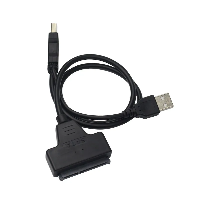 USB 2 0 к SATA 7 + 15 контактный кабель адаптер для жесткого диска 5 дюйма с кабелем