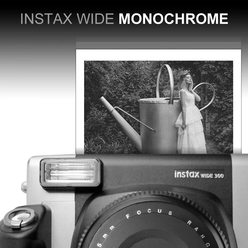 Fujifilm Instax Wide Monochrome Mono мгновенная фотография 100 пленка для Fuji WIDE 210 300 камера|fujifilm instax