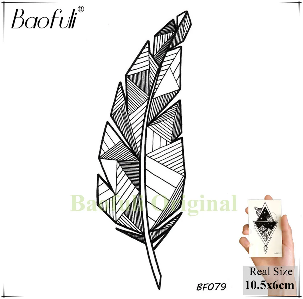 Черные временные мужские татуировки BAOFULI для боди арта пустыня кактус темная