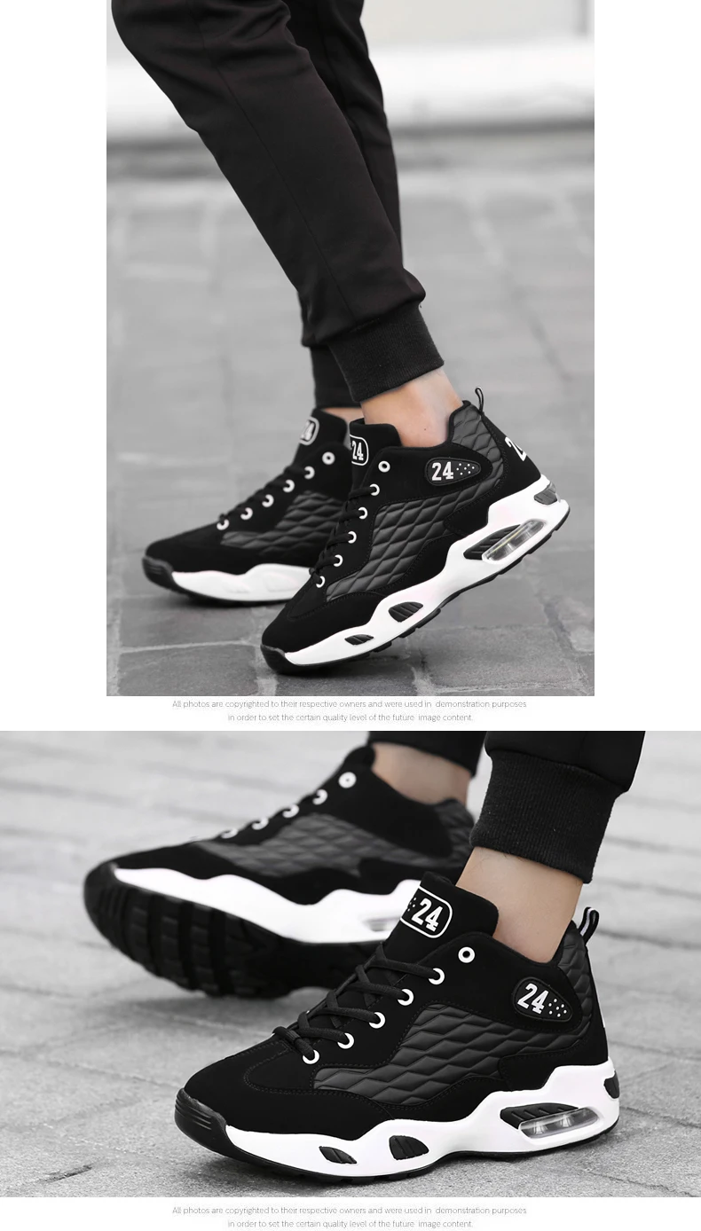 New Basketball Shoes for Men Comfortable Cushioning Athletic Shoes Air-cushioned Outdoor Sport Shoes Basket Breathable Sneakers