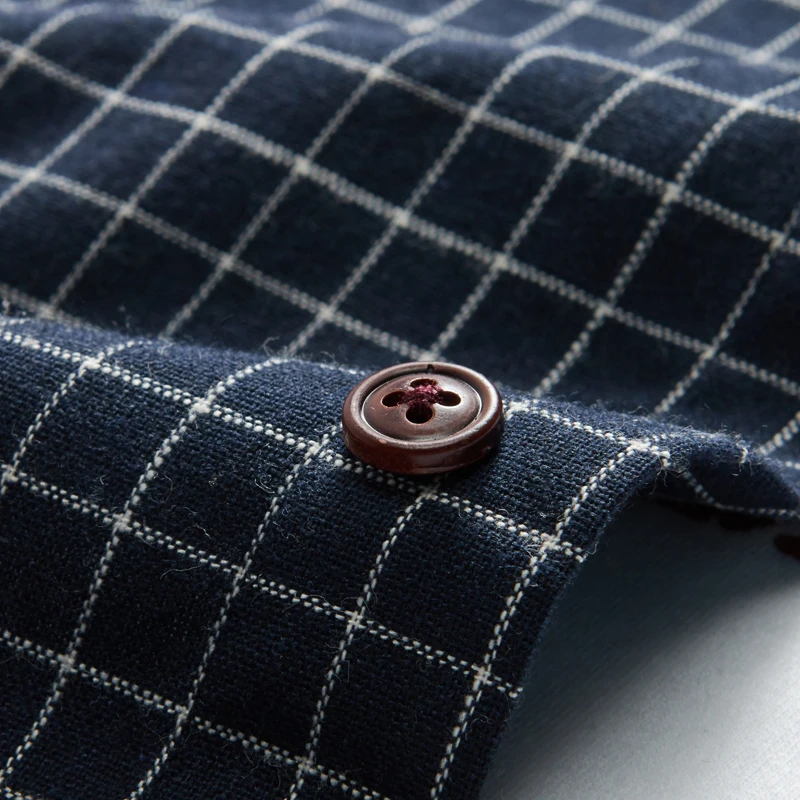 Повседневная рубашка для мужчин три цвета клетчатая шлифовальная длинный рукав