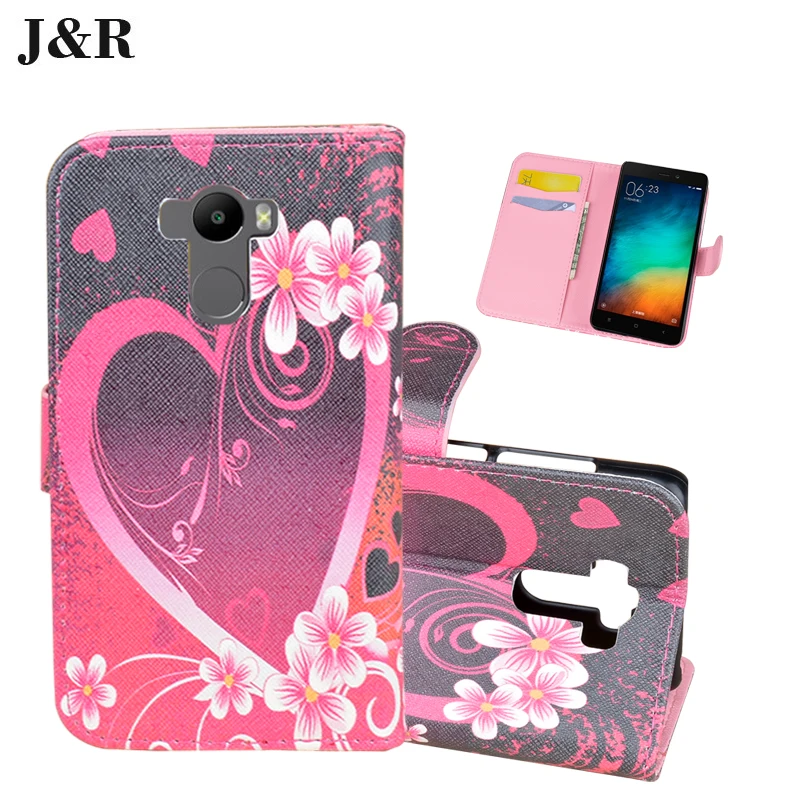 Redmi 4 Leather Cover For Xiaomi Pro Prime Flip Case 5.0 inch Wallet Cute Painting Stand Phone Bag &amp With Card Slot | Мобильные