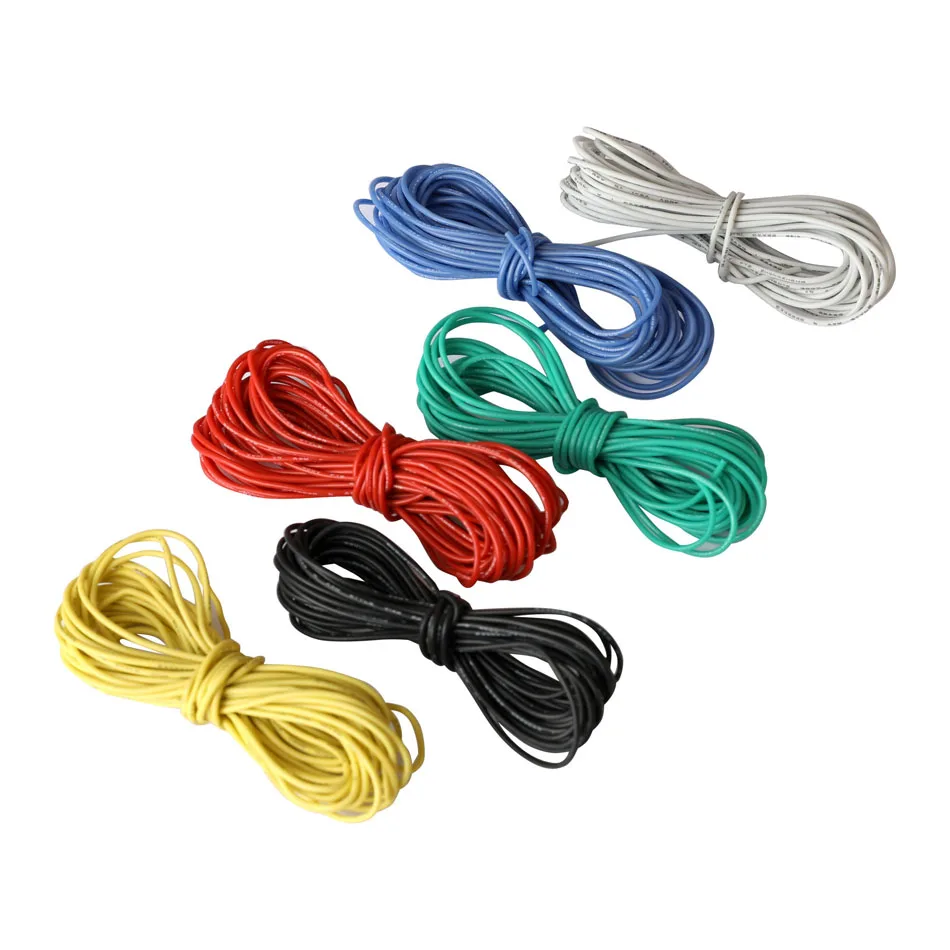 

Silicone Wire 18 AWG UL3132 Hook-up Stranded Wire Flexible 30 Gauge 300V Tinned Copper Rubber Insulated Electrical Wire