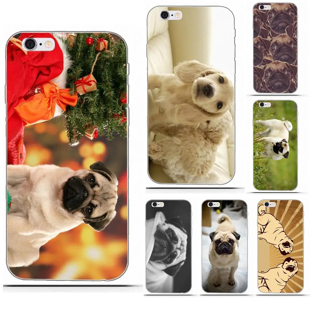 Для Apple iPhone 4 4S 5 5C 5S SE 6 6S 7 8 Plus X мягкие горячие продажи Мопс милый мопс жизнь собака
