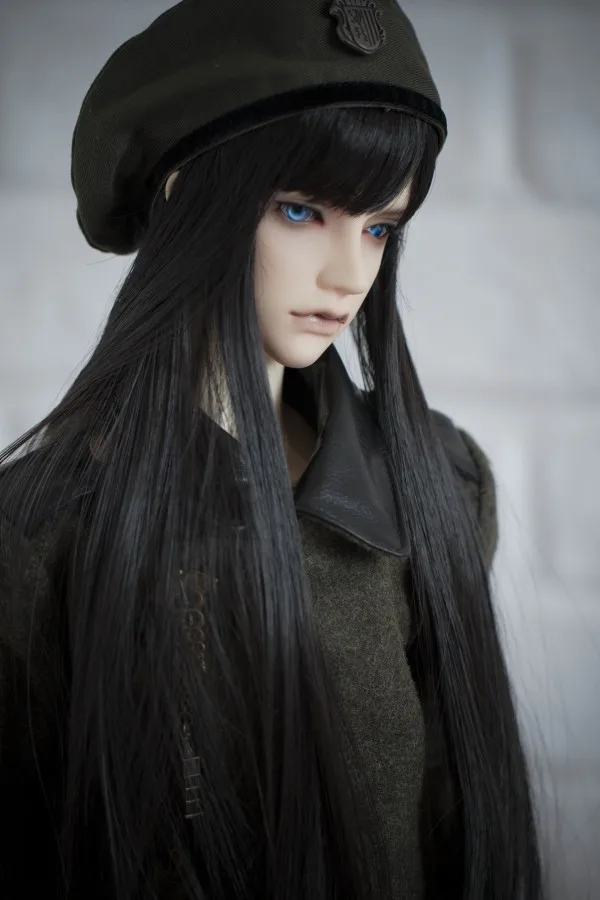 Волосы для кукол BJD высокотемпературные черные длинные прямые 1/3 1/4 1/6 DD SD MSD