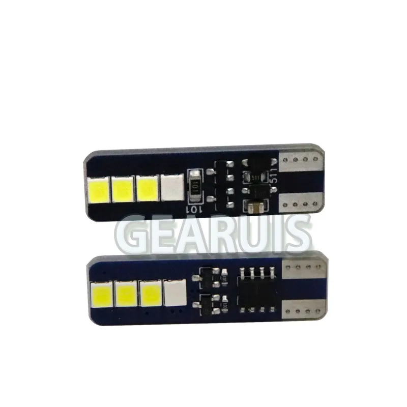 2шт высокая яркость T10 W5W 0 5 W 2835 8 SMD габаритная Лампа 12В 168 194 501 боковая клиновидная