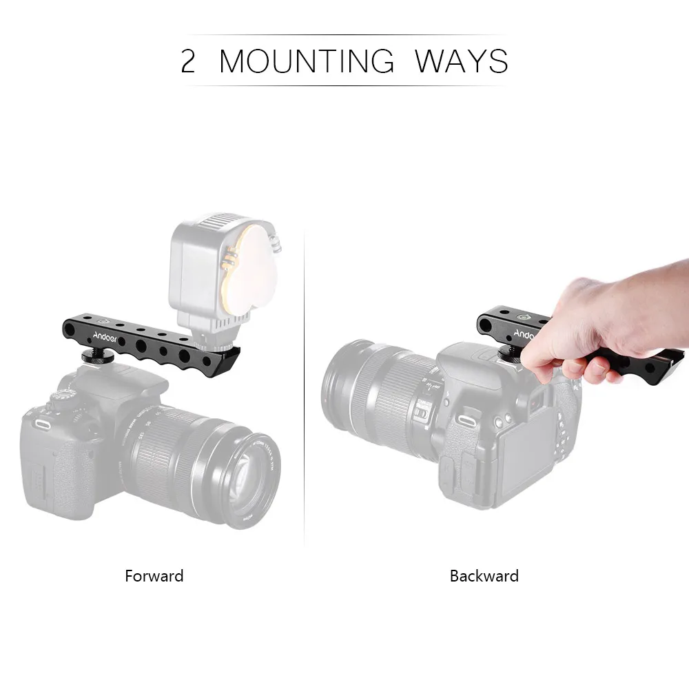 Ручка Andoer с верхней ручкой для стабилизации видео холодным башмаком и