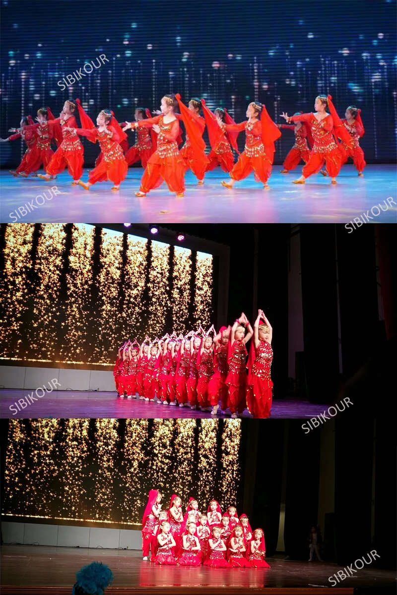 Kids Belly Dance Costume Bollywood Oriental Bellydance Dress Set Indian Egyptian Egypt Suit Pants Top Dancing Clothes Girls New