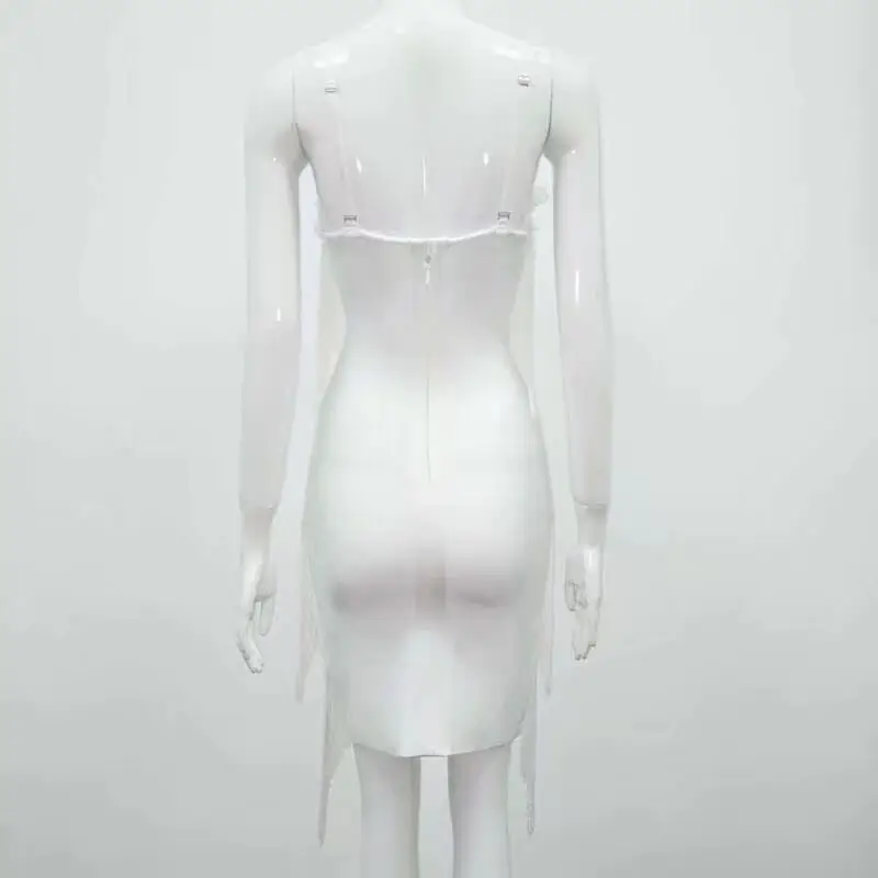 Лидер продаж знаменитости кисточкой Белый Черный без застежки район Бандажное