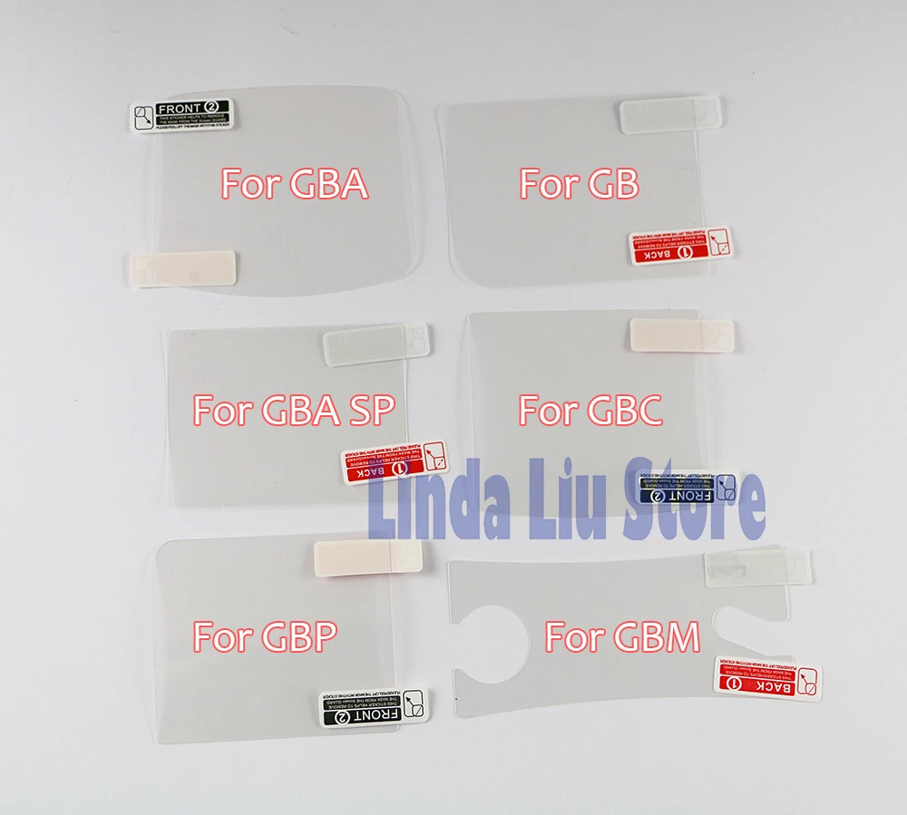 100 шт./лот пластиковая прозрачная защитная пленка для GBP экрана GBA GBC SP GBM