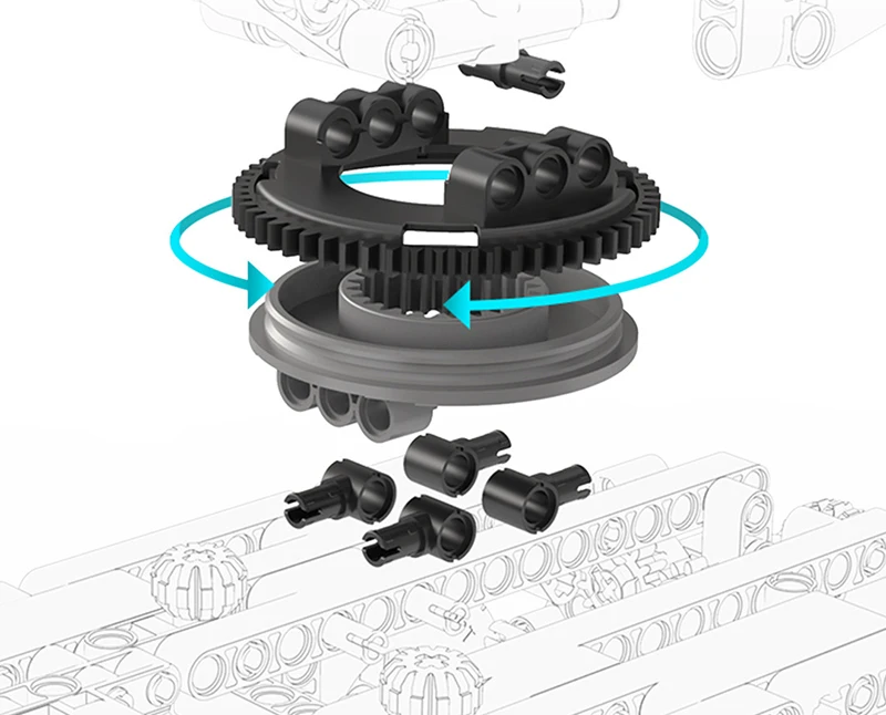 XIAOMI MIJIA MITU Строительные блоки Кран Детская игрушка автомобиль моделирование DIY инженерный автомобиль 360 градусов вращающийся подарочный набор