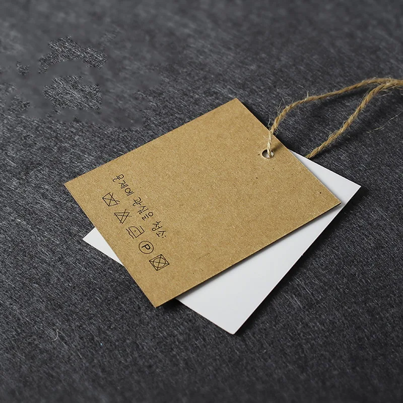 

Custom High-Grade Thick White Paper Kraft Paper card Tag Clothing Tags