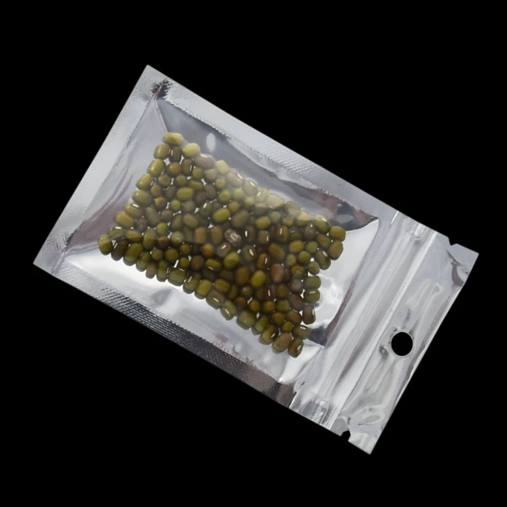 200 шт./лот 6*10 см маленький Ziplock клапан пластиковый пакет прозрачная алюминиевая