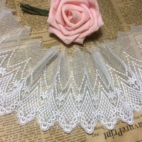 3yards 2018 new high quality white lace ribbon tape 9 5cm lace trim diy embroidered for sewing decoration african lace fabric