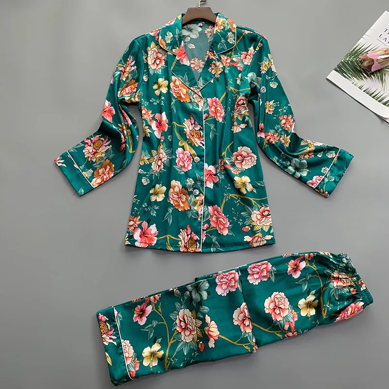 

Женский пижамный комплект, пижама с длинным рукавом, 2 шт., ночная рубашка для дома, M-XL