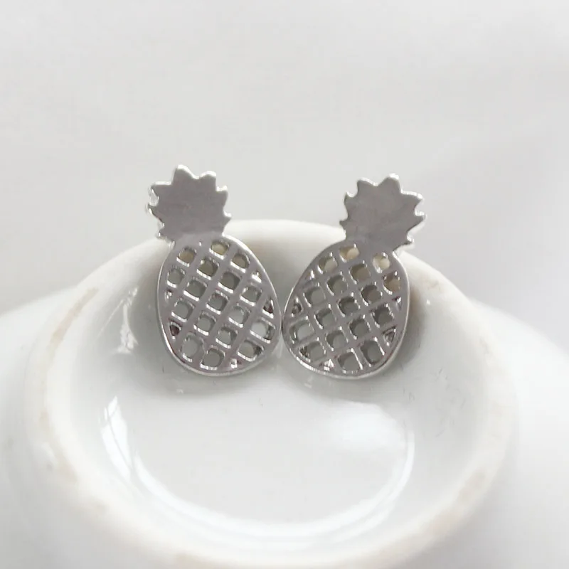 Boho Ананас Фрукты маленькие серьги для женщин мужчин ZA Bijoux золотой цвет массивные
