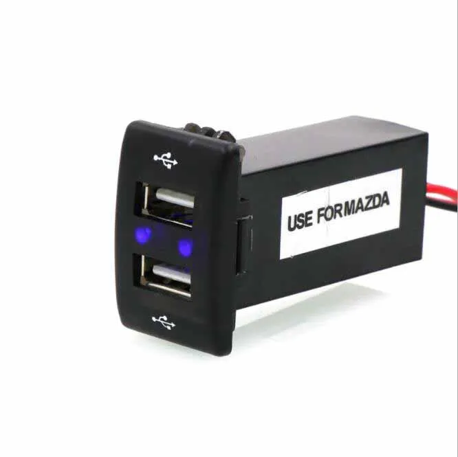 Автомобильное зарядное устройство с двумя USB портами 5 В 2 1 А|Кабели адаптеры и
