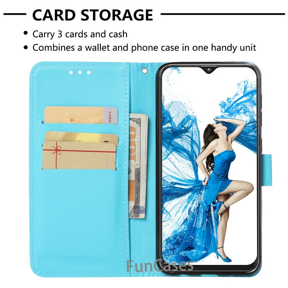 Coque Funda кожаный чехол для samsung M10 Роскошный PU Vision раскрашенный Galaxy SM-M105F | Мобильные