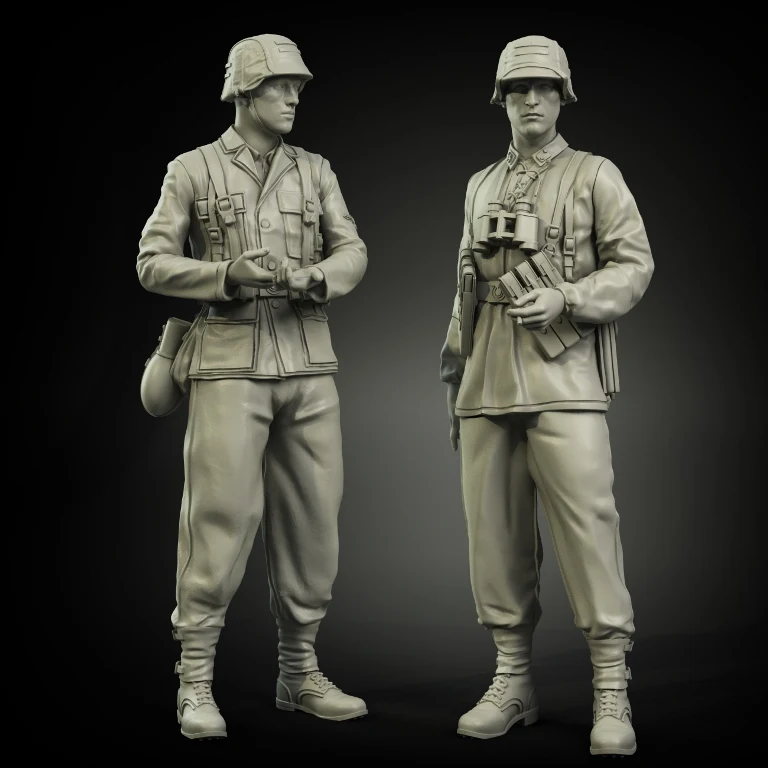 1/35 модельная фигурка из смолы комплект нераскрашенный 00896|Наборы для сборки