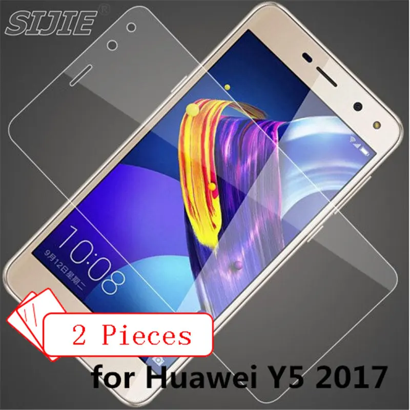 2 шт. закаленное стекло для Huawei Y5 2017 Y 5 Защитная крышка экрана смартфона