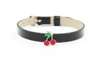 (20 50) шт/партия 8 мм DIY Cherry Slide Charm подходит для кожаных браслетов модных