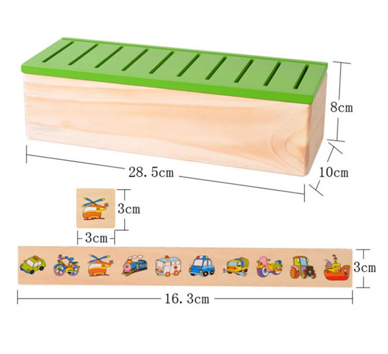 Montessori Wooden Puzzle Early EducationToys Knowledge Classification Box Mathematical Cognitive Matching |