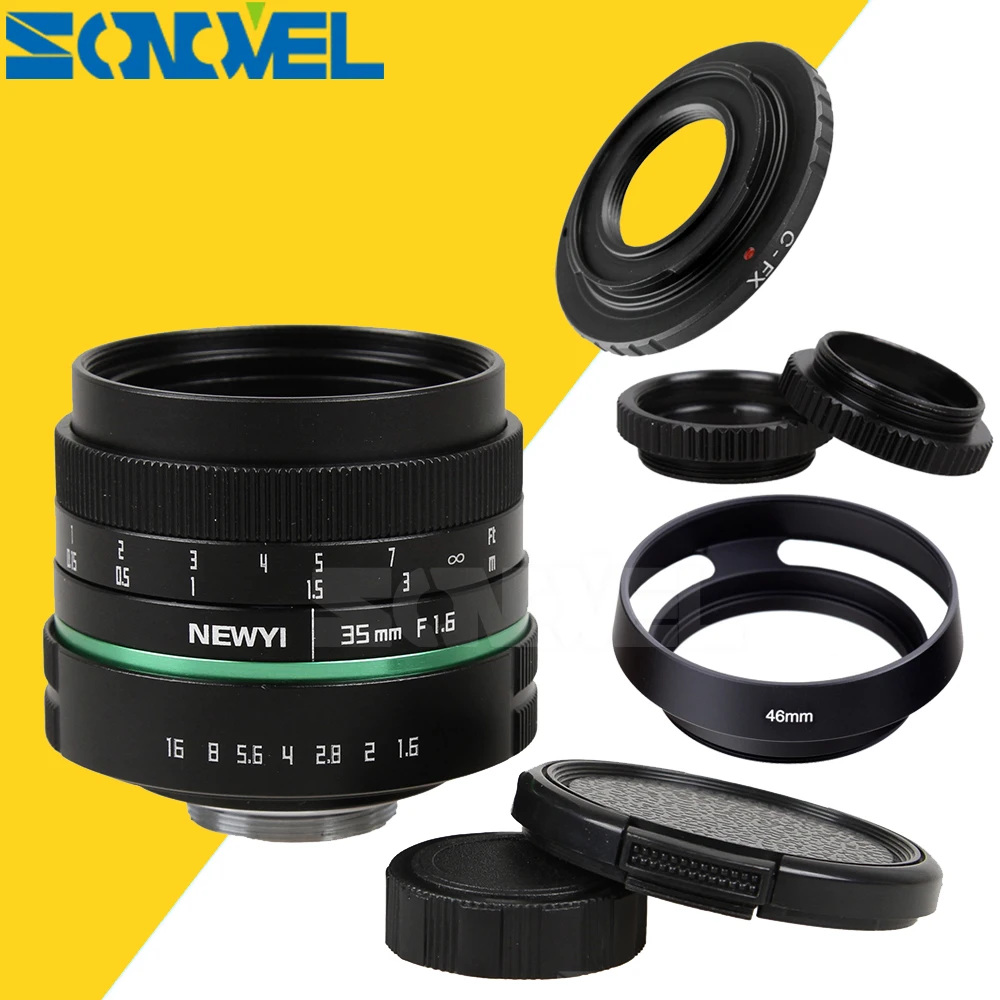 Ультра Прозрачный 35 мм f1.6 APS C CCTV TV Movie Lens II + Mount для Fujifilm FX Camera X T10 T2 PRO2 PRO1 E2 E1 M1 A3|c