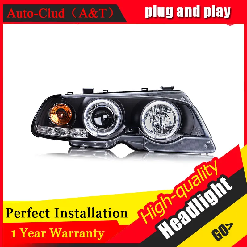 

Auto Clud Car Styling For BMW 3 series E46 headlights For E46 head lamp led DRL front Bi-Xenon Lens Double Beam HID KIT