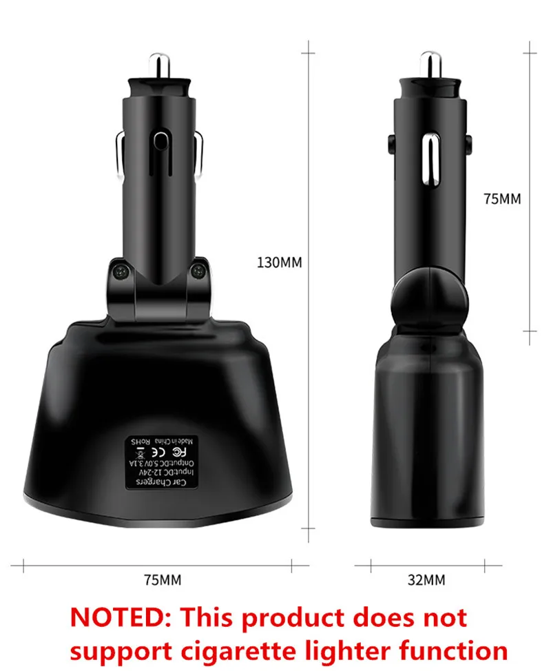 Новое USB Автомобильное зарядное устройство 4 в 1 розетка для автомобильного прикуривателя сплиттер адаптер 3.1A автомобильное зарядное устройство 90 Вт Обнаружение для телефона MP3 DVR