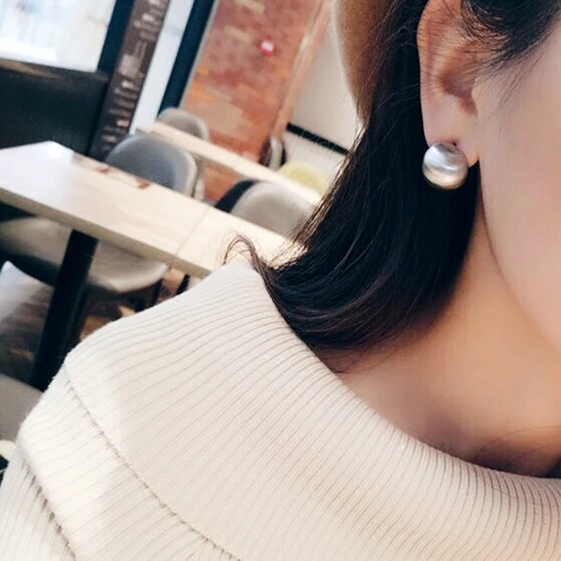 Western style Ear Personality Studs Earrings For Woemn Metal Round Shaped Earing Charm Punk Girls Romantic Fashion Accessories | Украшения