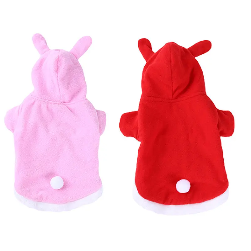 Hot Sell New Pet Cat Clothes Costume For Hoodies Cute Rabbit Clothing Puppy Fleece Warm Jacket Outfit |