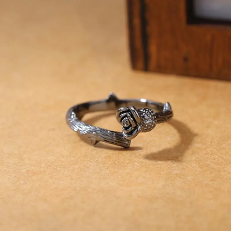 Кольцо из серебра 925 пробы с цветком розы | Украшения и аксессуары