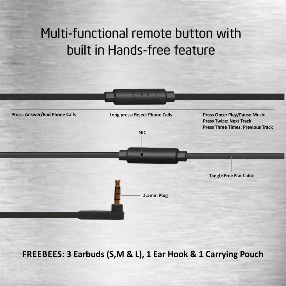 

Hisonic metall super Bass Earphones with mic Monitor For Mobile smartPhone audifonos headset