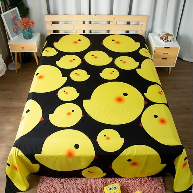 4 Kawaii Bed Sheets Japanese Anime Chibi Maruko Umaru Chan Cat Chinese Characters Printed Dorm Textile Twin Full Queen King Size - Цвет: 4