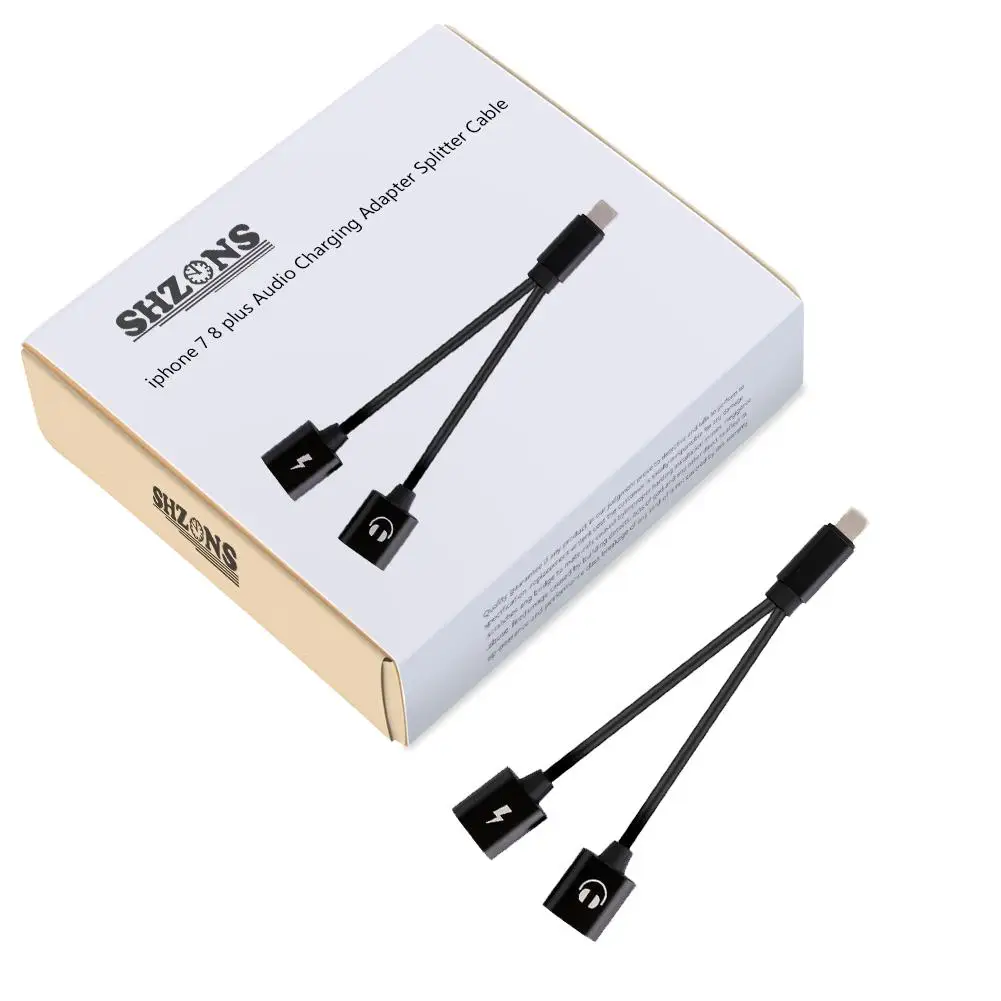 2 в 1 адаптер для подключения наушников для Iphone7/IPhone X/8/8 Plus Dual USB кабель адаптера для наушников разветвитель кабеля