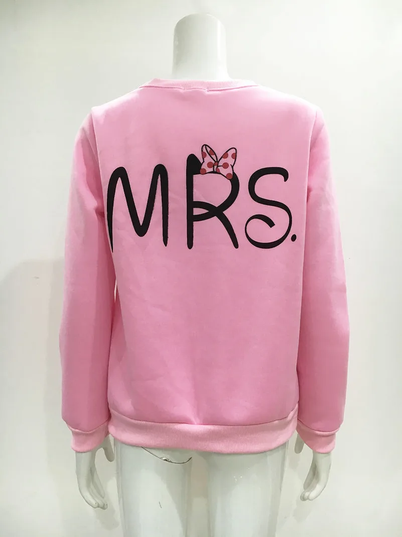 

Letter MRS Mr Hoodies Sweatshirts 2020 Women Casual Kawaii fashion pink new Sweat Punk Gray Clothing European Tops