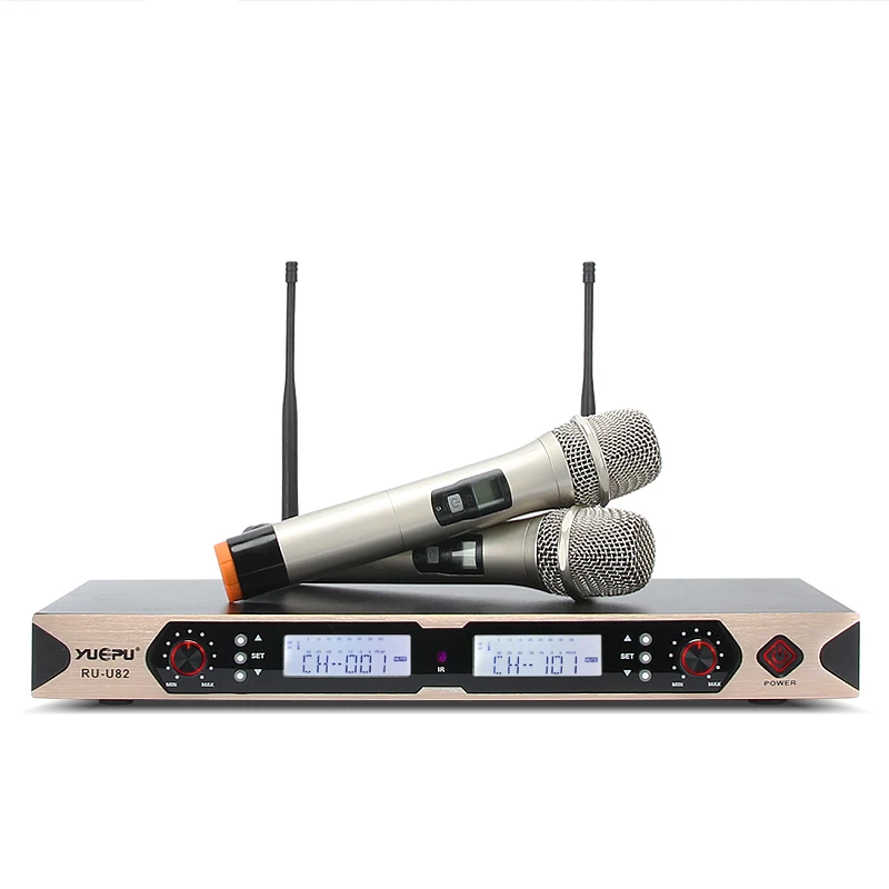Интеллектуальный дисплей! Беспроводной микрофон YUEPU для караоке с