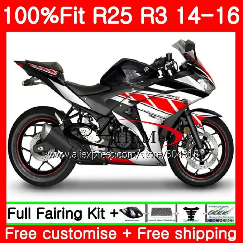 

Белый черный инъекции для YAMAHA YZF R3 YZF-R3 YZF-R25 R25 14 15 16 76SH5 R 3 YZFR3 YZFR25 R25 R3 2014 2015 2016 обтекатели комплект
