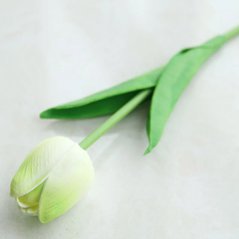 Light green 32 см Высокое качество PU искусственный цветок тюльпана Свадьба Вечеринка праздничные Искусственные цветы поддельные цветы икебана Домашний Декоративный букет - Цвет: Light green