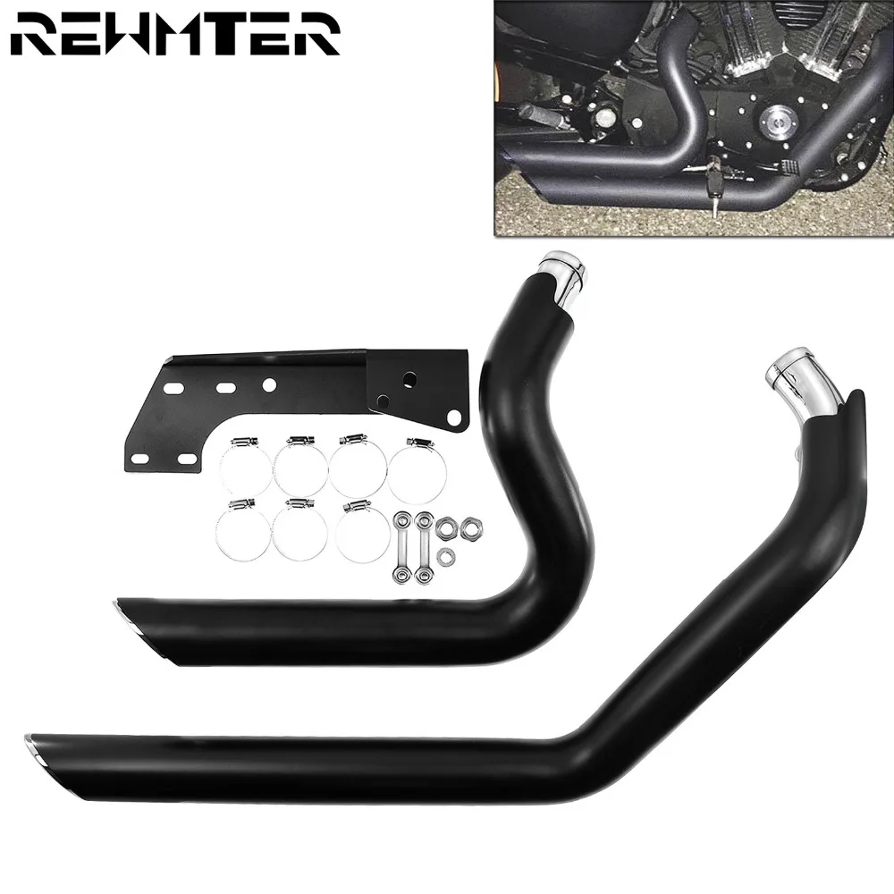 

Motorcycle Shortshots Staggered Exhaust Pipes System Piper For Harley Sportster Iron XL883 1200 48 72 2004-2016 2017 2018