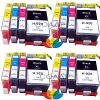 16 pcs compatible hp 920xl ink cartridge for hp officejet 6000 6500 7000 printer for hp920 hp 920 bk c m y full of ink with chip