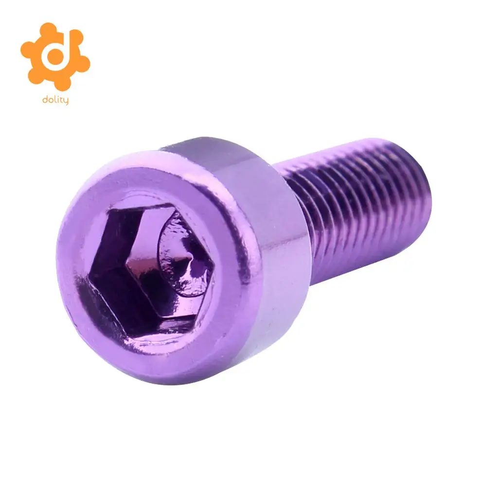 Purple Винты-держатели для бутылок с водой из алюминиевого сплава, винты-держатели для велосипедов, аксессуары для бутылок с водой, 4 шт - Цвет: Purple