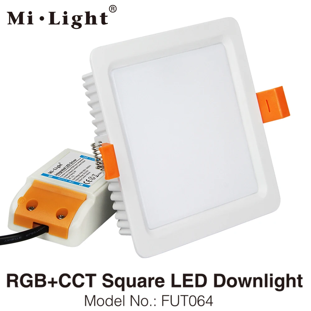 Светодиодный потолочный светильник Milight 6 Вт 9 12 15 18 25 RGB + CCT 110 В 220 переменного тока