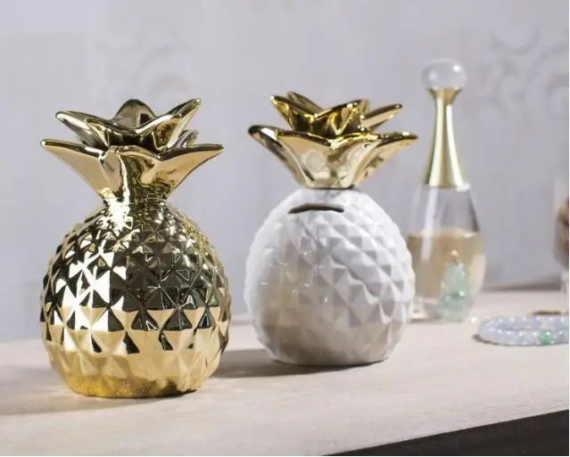 1 шт. Керамика ананас деньги Коробки украшения для дома современные копилка