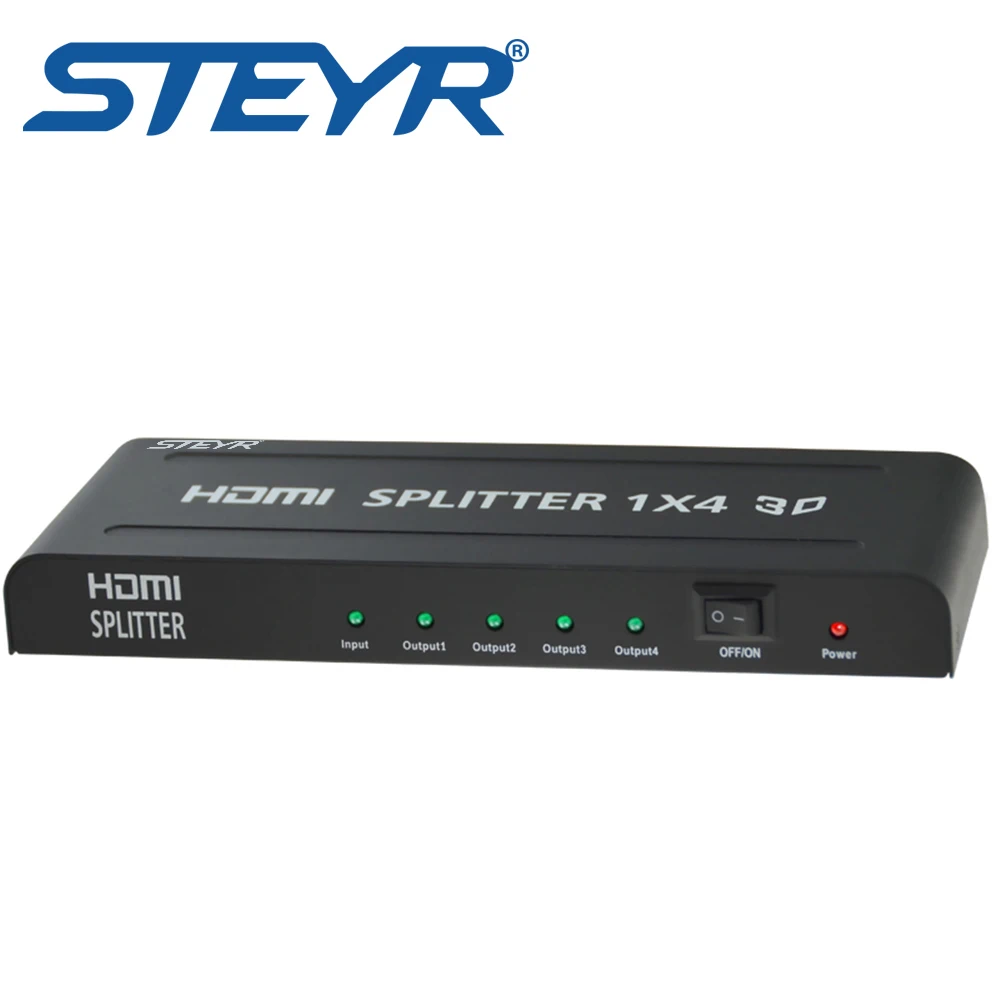 STEYR HDMI Splitter1x4 Ultra HD 4K/2K 1 вход 4 выхода Full HD1080P Поддержка 3D CEC для TV PS3/4 DVD Blu Ray BOX|Кабели