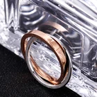 MOREDEAR розовое золото серебряные цвета 2 круга кольцо на палец для мужчин и женщин свадебные ювелирные изделия 316L нержавеющая сталь полированная