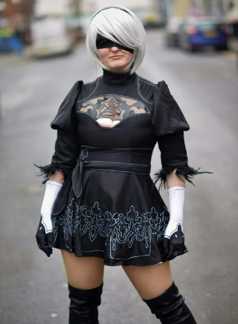 Nier Automata Косплей Костюм Йорга 2B сексуальная одежда игры костюм для женщин ролевые игры костюмы для девочек Хэллоуин Вечеринка нарядное платье