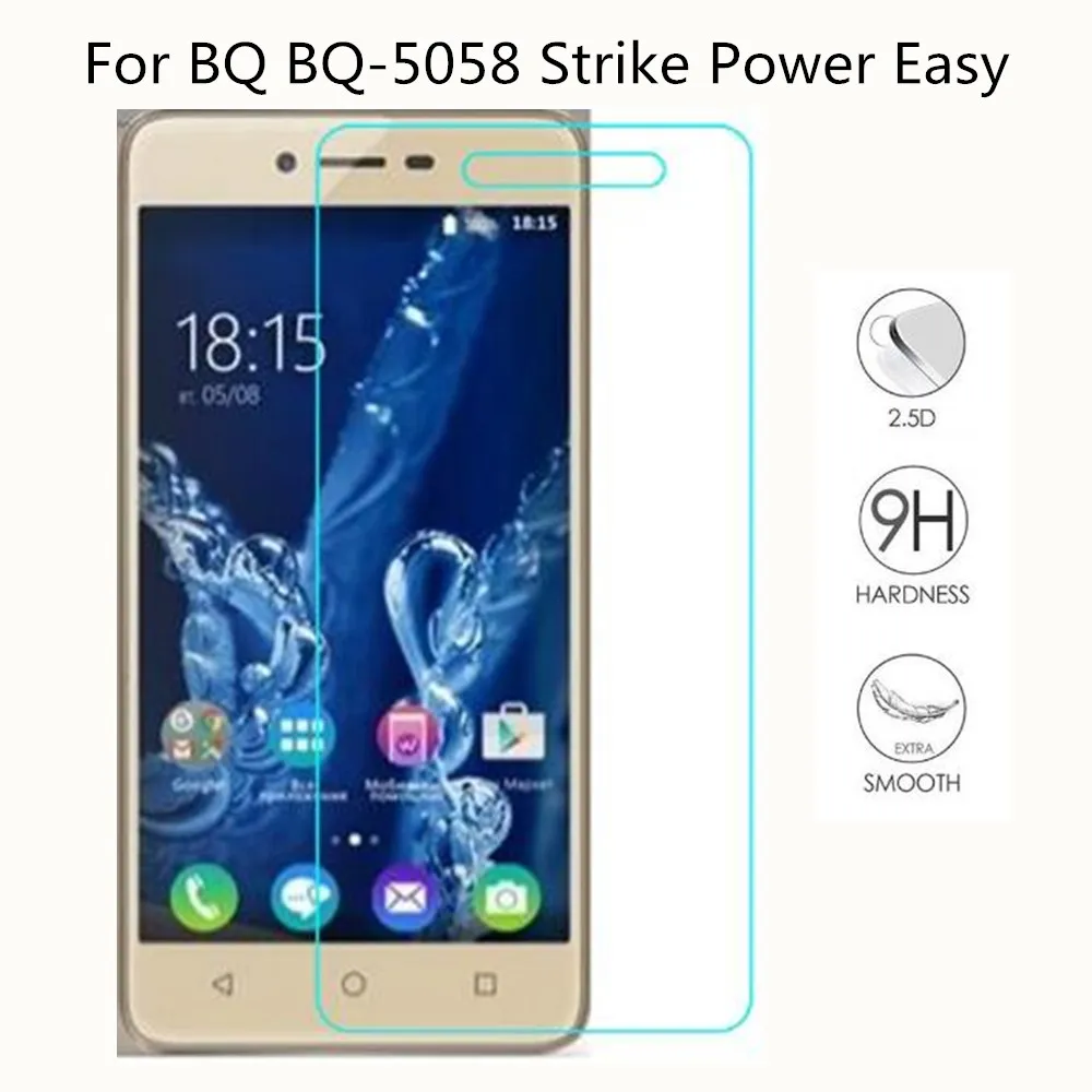 Закаленное стекло для BQ 5058 2 шт. 2.5D 9H легкая Защитная пленка BQ|Защитные стёкла и