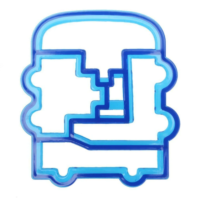 E Car puzzle Кухонный инструмент развивающая головоломка Сэндвич Плесень Резак медведь Дельфин автомобиль собака форма выпечки для пирога, хлеба, тостов пресс формы форма для вырезания сандвичей - Цвет: E Car puzzle